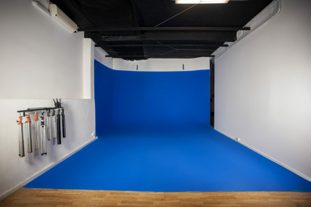 The state-of-the-art blue screen in Studio C at Instudio.org allows for seamless integration of virtual backgrounds and special effects