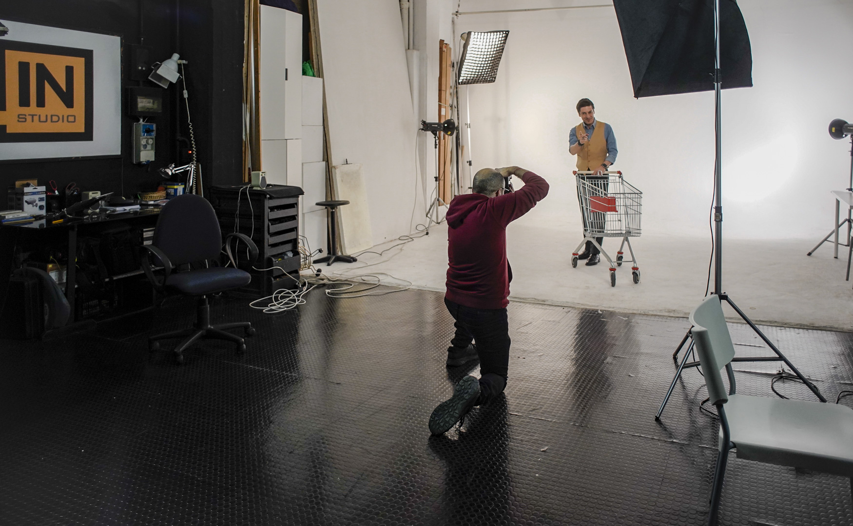 Instudio.org takes center stage in our Studio A during a recent photoshoot