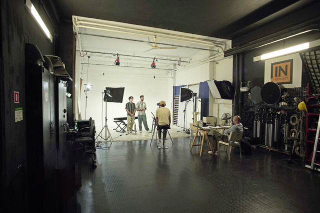 A crew in action at Instudio.org's Studio A during an intense casting day